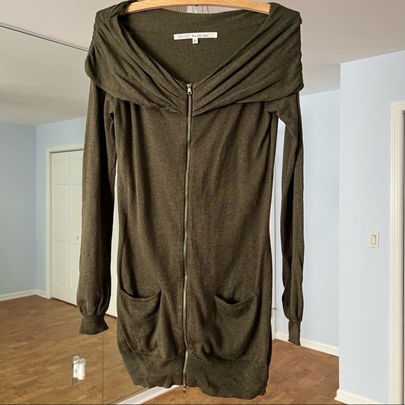 RACHEL Rachel Roy Olive Green Sweater Tunic - Picture 2 of 7